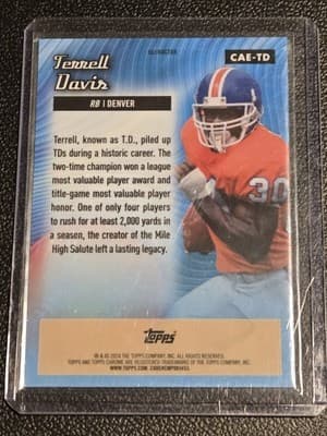 2024 Topps Chrome #CAE-TD Terrell Davis Chrome All-Etch Refractor - Thumbnail 2