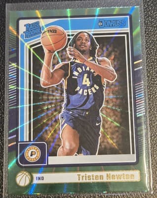 2024-25 Donruss #216 Tristen Newton Holo Green Laser - Image 1