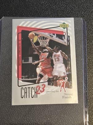 1997-98 Upper Deck NBA Stickers (European) #MJ166 Michael Jordan - Image 1