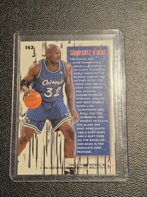 1996 fleer metal shredders shaquille oneal nba #143 - Thumbnail 2