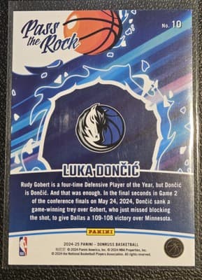 2024-25 Donruss #10 Luka Doncic Pass the Rock - Thumbnail 2