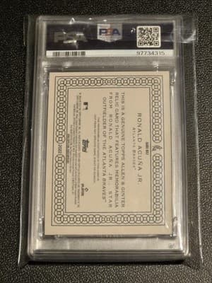2022 Topps Allen & Ginter Ronald Acuña Jr. Full-Size Relics PSA 8 - Thumbnail 2
