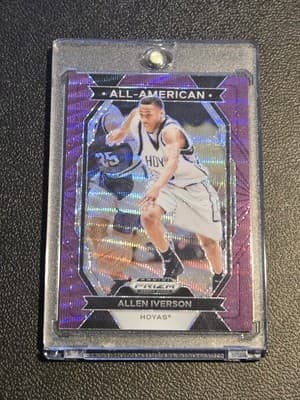 2024 Panini Prizm Draft Picks #18 Allen Iverson All-American Prizms Purple Wave - Image 1