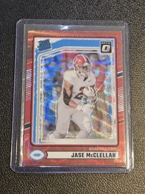 2024 Donruss #375 Jase McClellan Optic Rated Rookies Preview Red Wave - Image 1