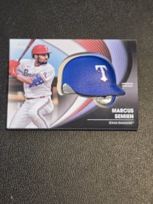 2022 Topps Update Marcus Semien Commemorative Batting Helmet Relic - Image 1