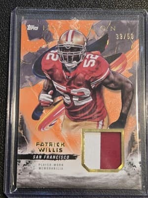 2024 Topps Inception #RC-PW Patrick Willis Relics Orange #/50 - Image 1