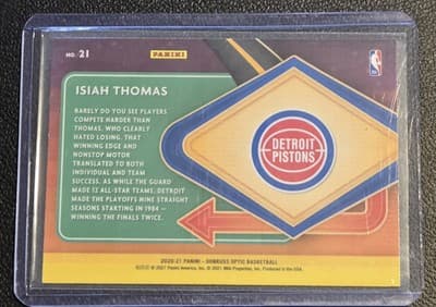 2020-21 Donruss Optic #21 Isiah Thomas Express Lane Holo - Thumbnail 2