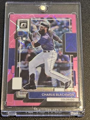 2022 Donruss #98 Charlie Blackmon Pink Velocity 011/249 - Image 1