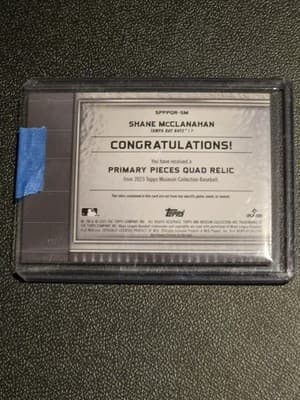 2023 Topps Museum Collection S.McClanahan Primary Pieces Quad Relics Gold #/25 - Thumbnail 2