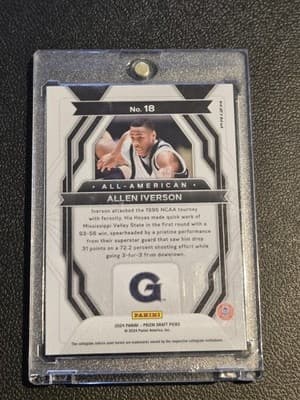 2024 Panini Prizm Draft Picks #18 Allen Iverson All-American Prizms Purple Wave - Thumbnail 2