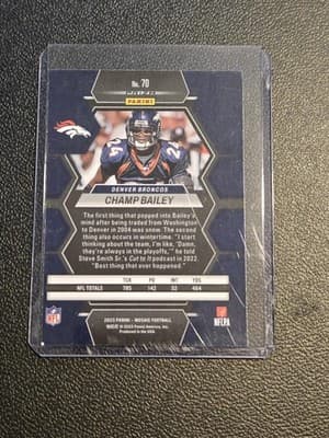 2023 Panini Mosaic #70 Champ Bailey Reactive Blue Mosaic - Thumbnail 2
