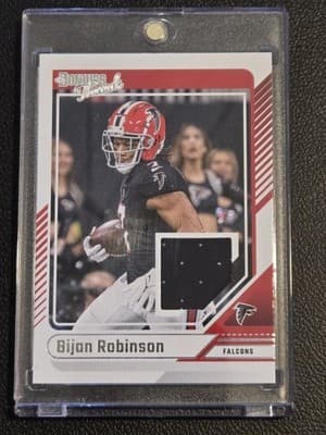 2024 Donruss #DTH-BRO Bijan Robinson Donruss Threads - Image 1