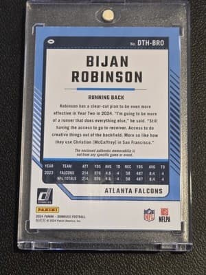 2024 Donruss #DTH-BRO Bijan Robinson Donruss Threads - Thumbnail 2