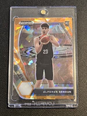 2021 Panini Prizm Draft Picks #42 Alperen Sengun Orange Ice - Image 1