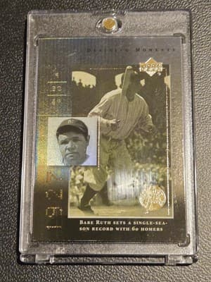2000 Upper Deck Legends #DM3 Babe Ruth Defining Moments - Image 1