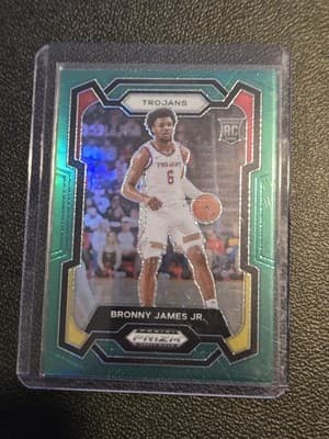2024 Panini Prizm Draft Picks #86 Bronny James Jr. Prizms Green - Image 1