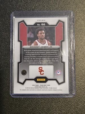 2024 Panini Prizm Draft Picks #86 Bronny James Jr. Prizms Green - Thumbnail 2