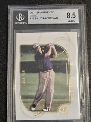 2001 SP Authentic #12 Billy Ray Brown Gold #/500 BECKETT 8.5 - Image 1