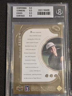 2001 SP Authentic #12 Billy Ray Brown Gold #/500 BECKETT 8.5 - Thumbnail 2