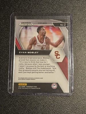 2021 Panini Prizm Draft Picks #2 Evan Mobley Orange Ice - Thumbnail 2
