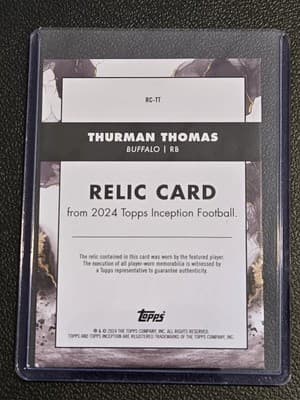 2024 Topps Inception #RC-TT Thurman Thomas Relics Red #/75 - Thumbnail 2