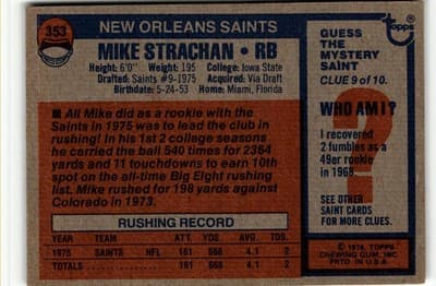 1976 Topps #353 Mike Strachan - Thumbnail 2