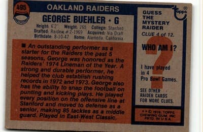 1976 Topps #495 George Buehler - Thumbnail 2