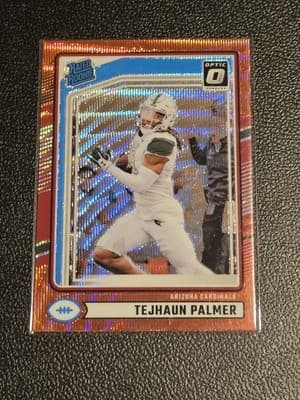 2024 Donruss #384 Tejhaun Palmer Optic Rated Rookies Preview Red Wave - Image 1