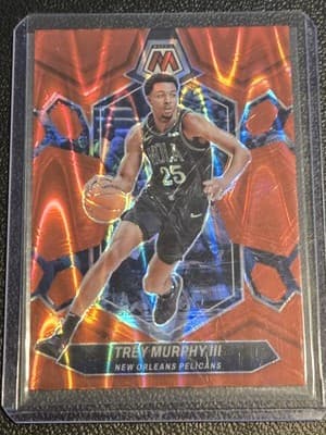 2023-24 Panini Mosaic #12 Trey Murphy III Red Seismic #/299 - Image 1
