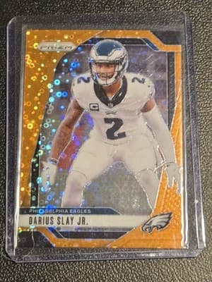2024 Panini Prizm #235 Darius Slay Jr. Orange Disco Prizm - Image 1