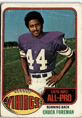 1976 Topps #400 Chuck Foreman - Image 1