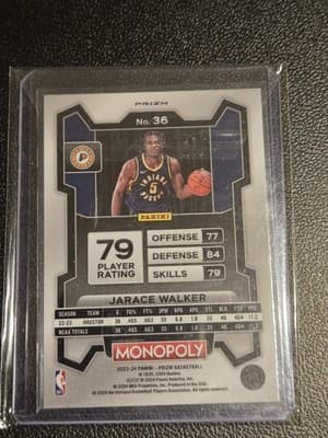 2023-24 Panini Prizm Monopoly #36 Jarace Walker Purple - Thumbnail 2