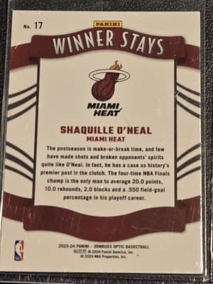2023-24 Donruss Optic #17 Shaquille O'Neal Winner Stays Holo - Thumbnail 2