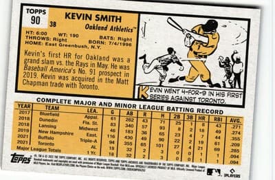 2022 Topps Archives #90 Kevin Smith - Thumbnail 2