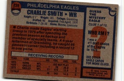 1976 Topps #239 Charlie Smith - Thumbnail 2