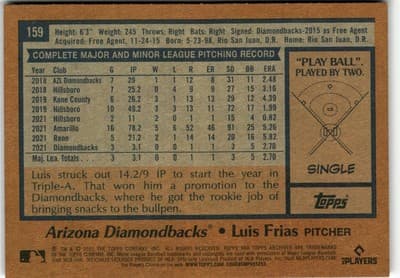 2022 Topps Archives #159 Luis Frias - Thumbnail 2