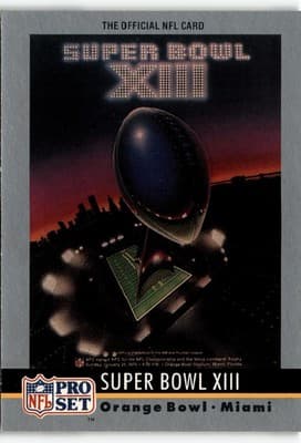 1990 Pro Set #13 Super Bowl Super Bowl Collectibles - Image 1