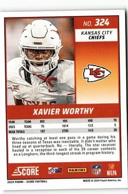 2024 Score #324 Xavier Worthy - Thumbnail 2