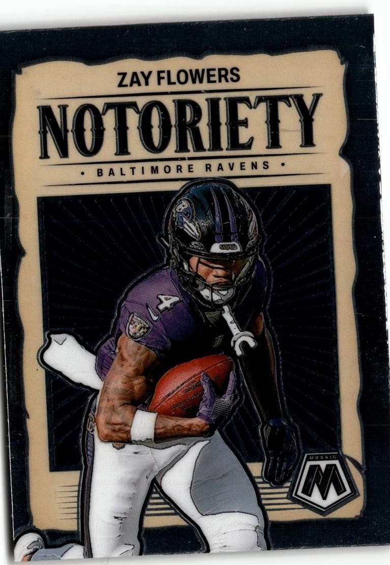 2024 Panini Mosaic #17 Zay Flowers Notoriety Mosaic - Image 1