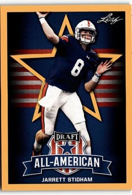 2019 Leaf Draft #72 Jarrett Stidham Gold - Image 1