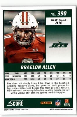 2024 Score #390 Braelon Allen - Thumbnail 2