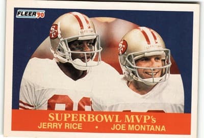1990 Fleer #397 Superbowl MVP's (Jerry Rice / Joe Montana)