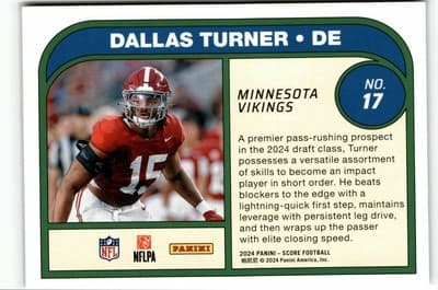 2024 Score #17 Dallas Turner Protential - Thumbnail 2