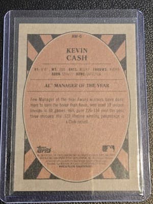2021 Topps Heritage #AW-6 Kevin Cash Award Winners - Thumbnail 2