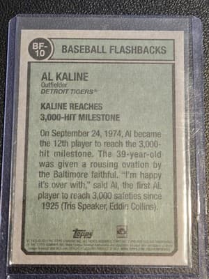 2023 Topps Heritage #BF-10 Al Kaline Baseball Flashbacks - Thumbnail 2