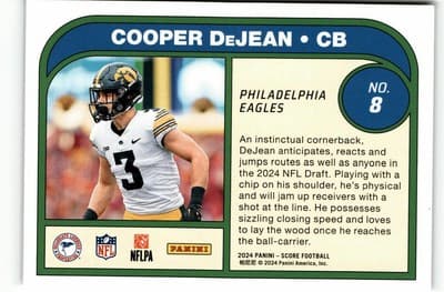 2024 Score #8 Cooper DeJean Protential - Thumbnail 2