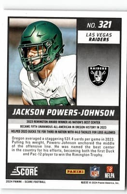 2024 Score #321 Jackson Powers-Johnson - Thumbnail 2