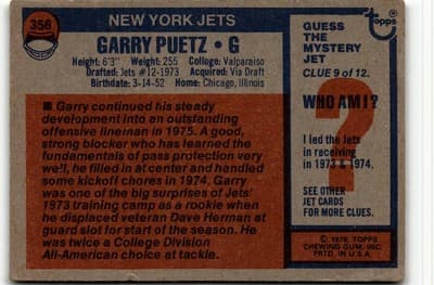 1976 Topps #356 Garry Puetz - Thumbnail 2