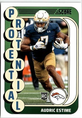 2024 Score #6 Audric Estime Protential Red - Image 1