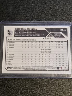 2023 Topps Chrome #RA-AE Anderson Espinoza Rookie Autographs - Thumbnail 2